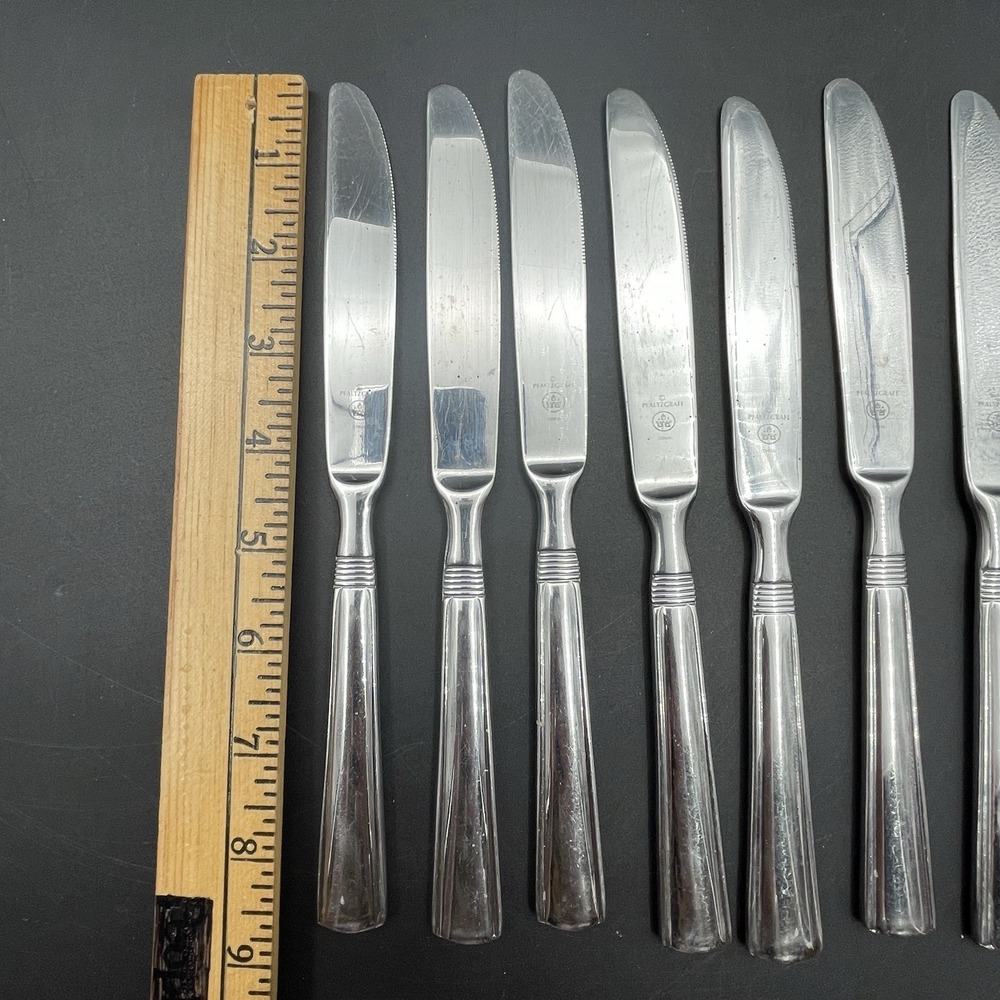 Pfaltzgraff Kenilworth Flatware Lot 7 Dinner Knives Stainless China - Picture 4 of 4